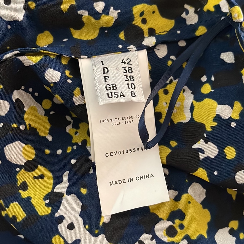 $700 CEDRIC CHARLIER FLOWING SKIRT WITH SPECKLED PRINT Size 8 - Picture 4 of 5